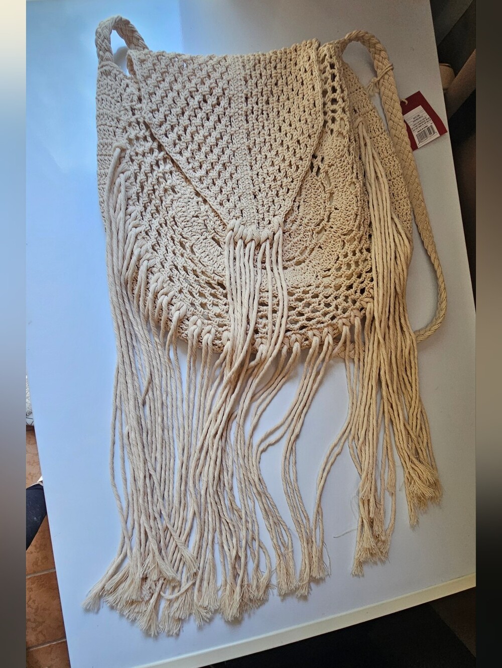NWT Macramé Fringe Crossbody Bag - Boho Festival Purse